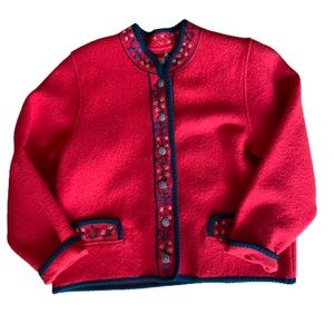 Lanamoden Austrian New Wool Wildflower Red Coat